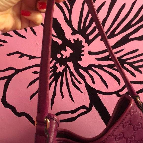 Purple leather authentic guccisima gucci bag rare! - Picture 6 of 14